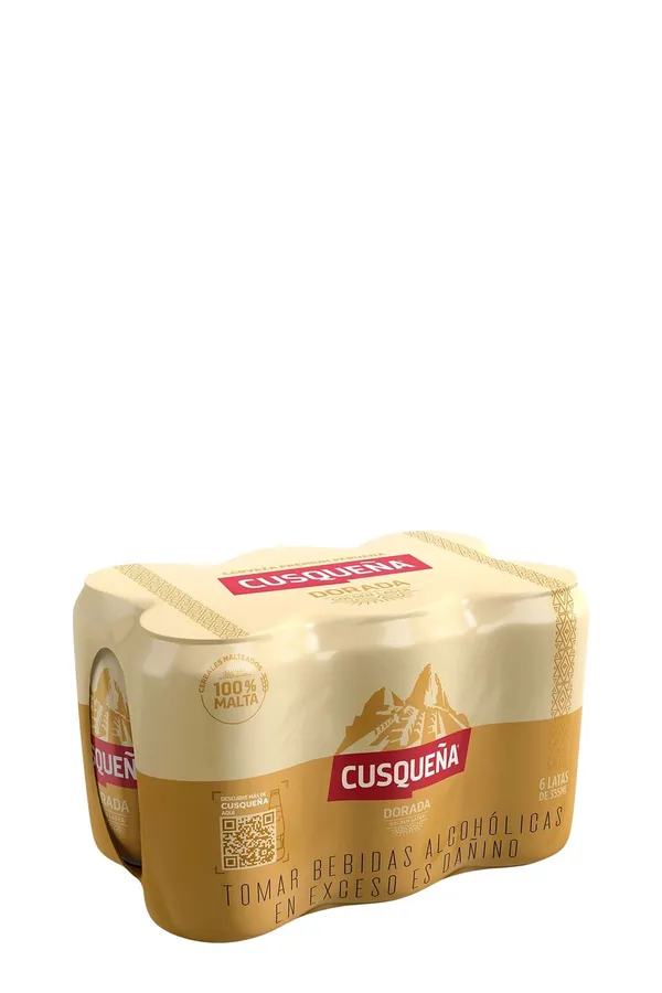 Cusqueña Dorada lata 355 ml × 6, 6 × 355 ml