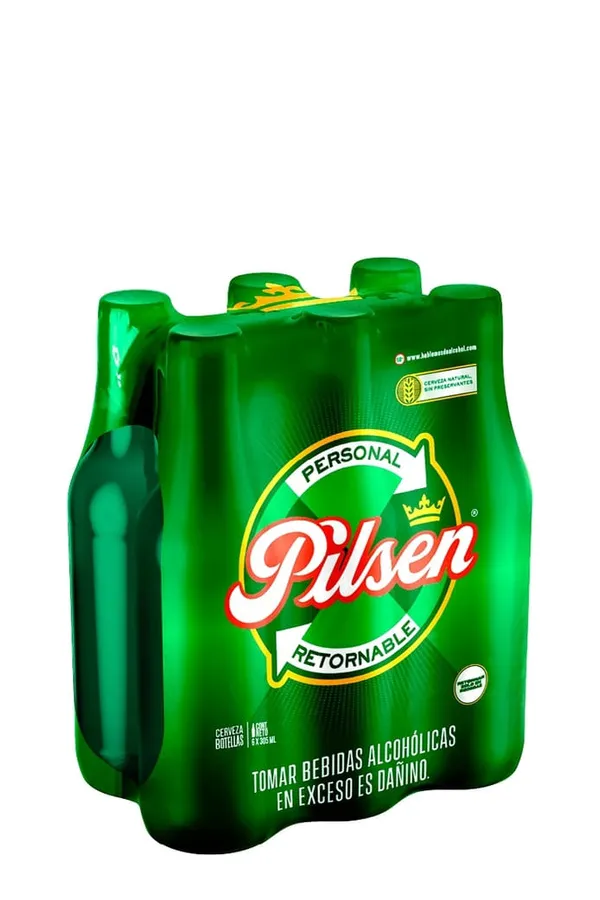 Pilsen Callao botella 305 ml × 6, 6 × 305 ml