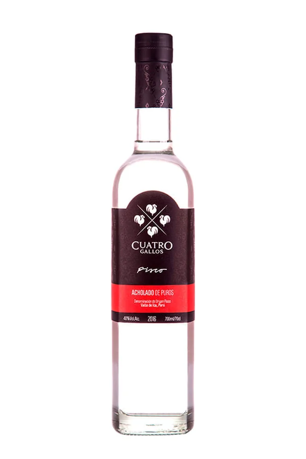 Pisco Cuatro Gallos Acholado, 700 ml